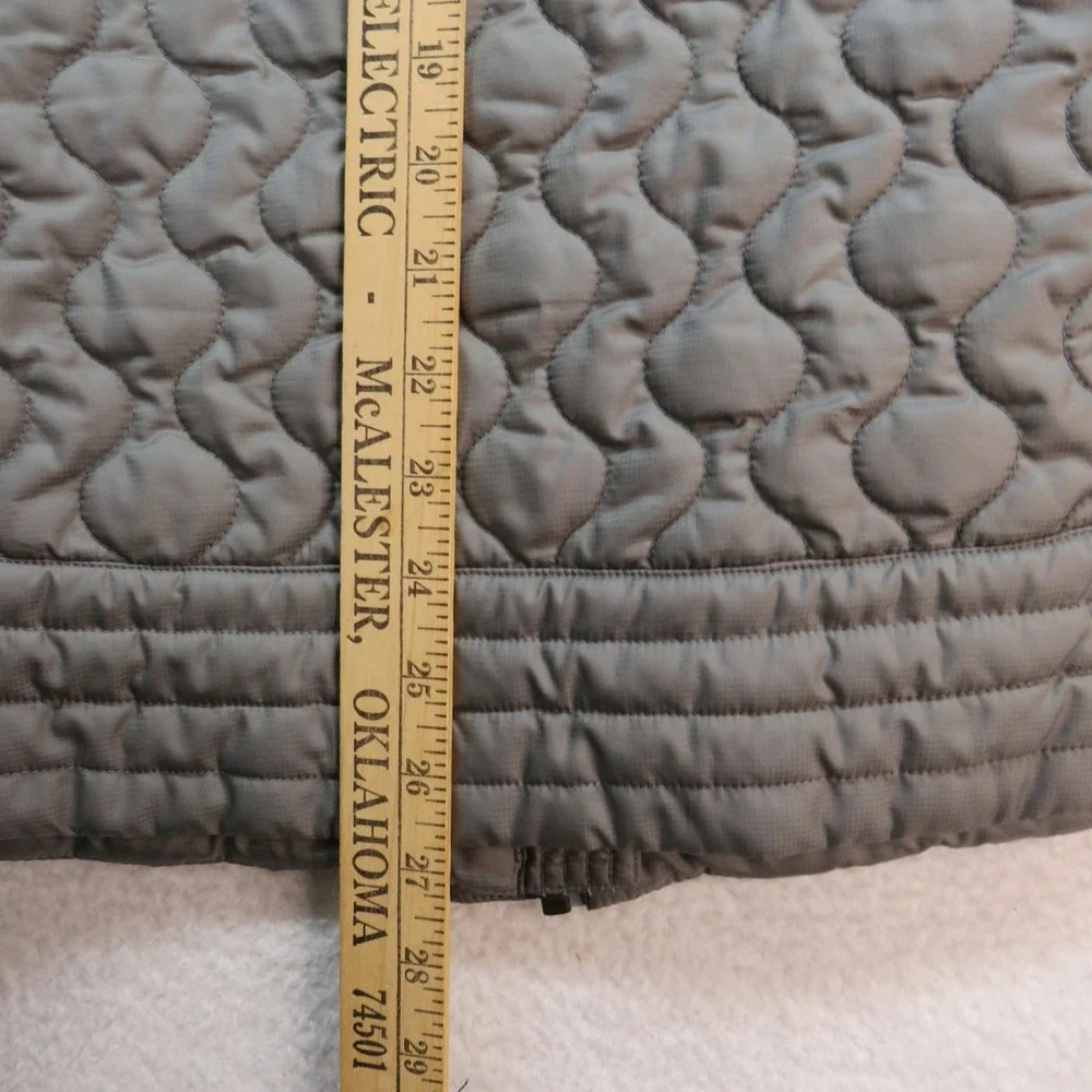 Marmot Womens Gray Quilted Faux Fur Collar Puffer Jacket A90370 Medium
